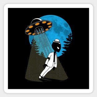 Anti-Gravity Funny 80's Alien Ufo E.T. Flying Saucer King Of Pop Alien Parody Sticker